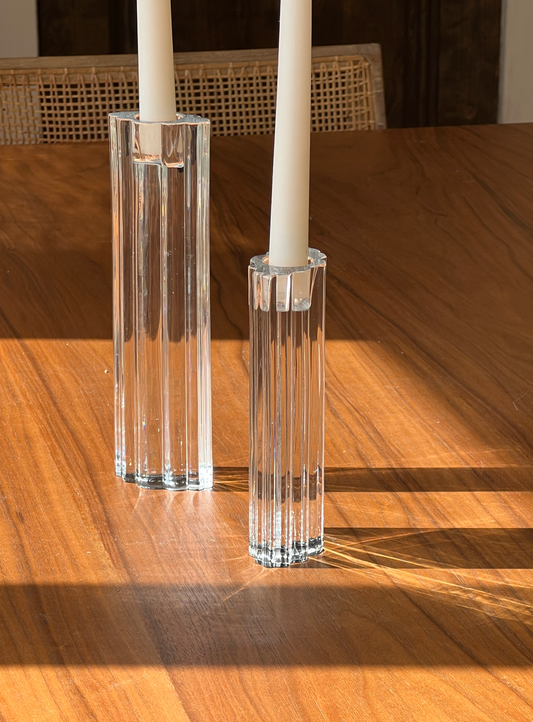 Art Deco Glass Candle Holders