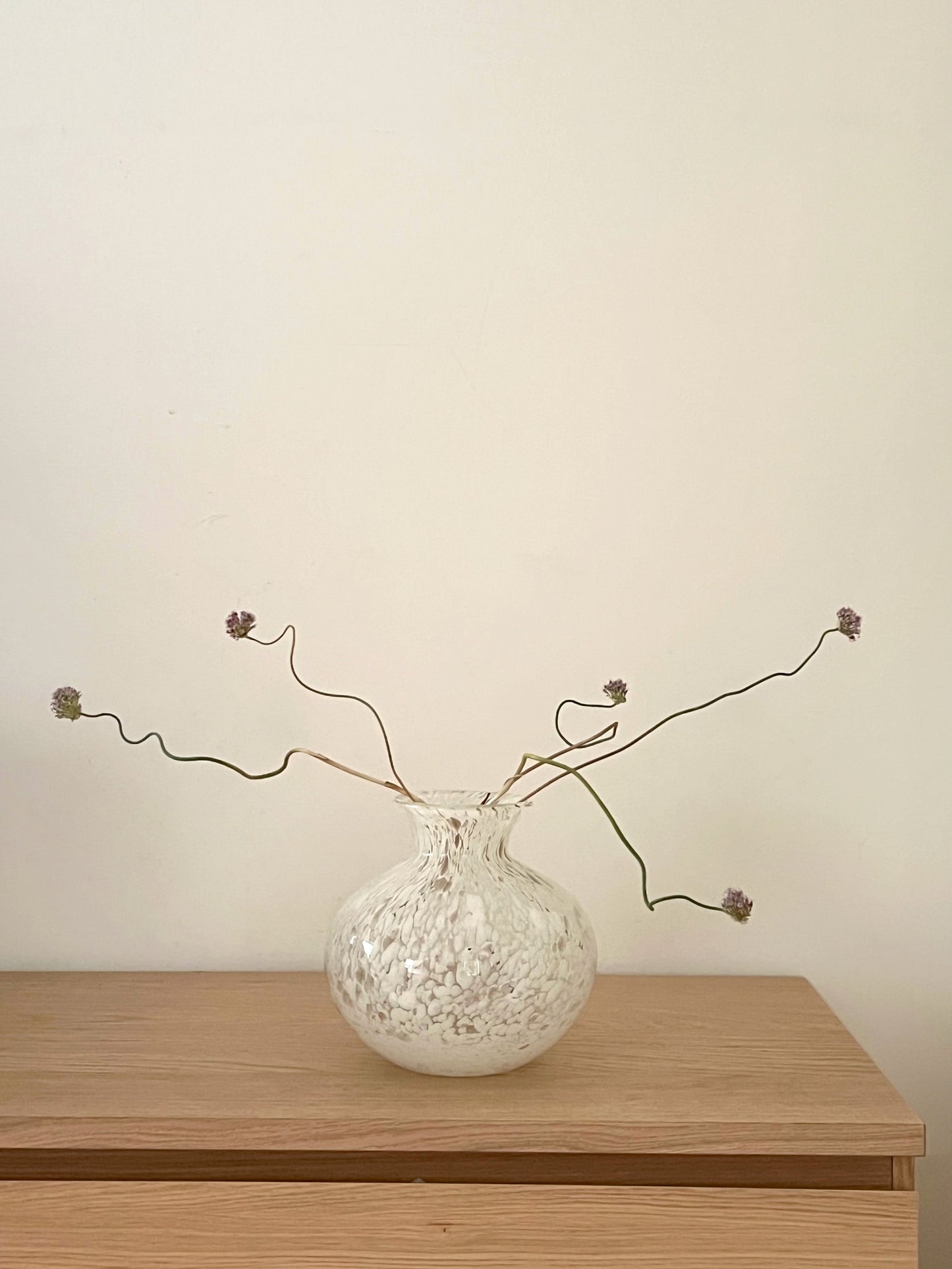 White Spatter Vase