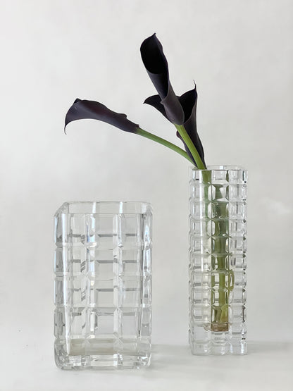 Tall Cubic Glass Vase