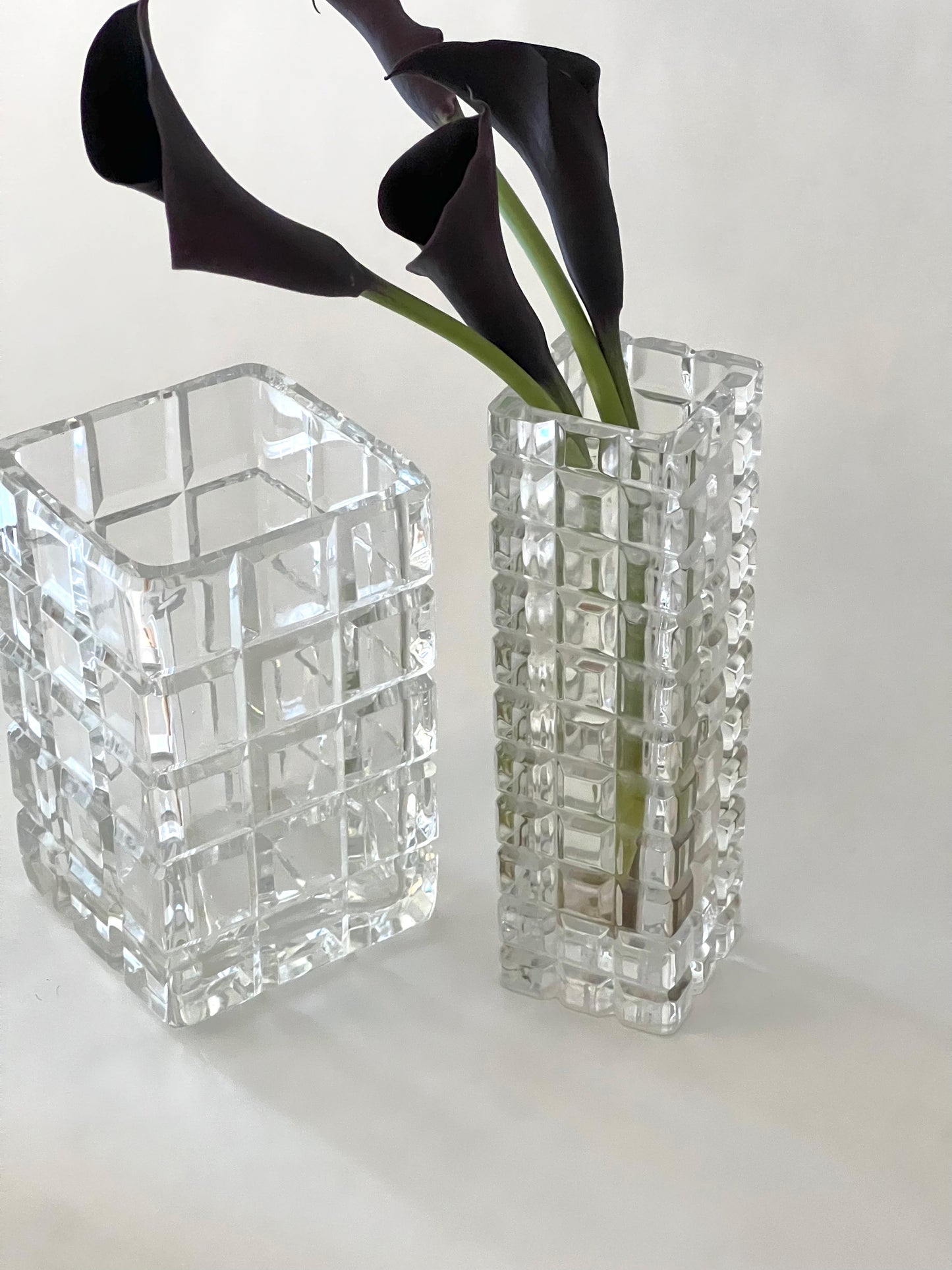 Tall Cubic Glass Vase