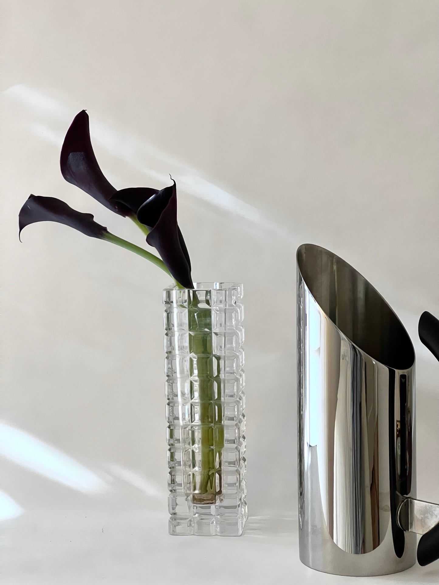 Tall Cubic Glass Vase